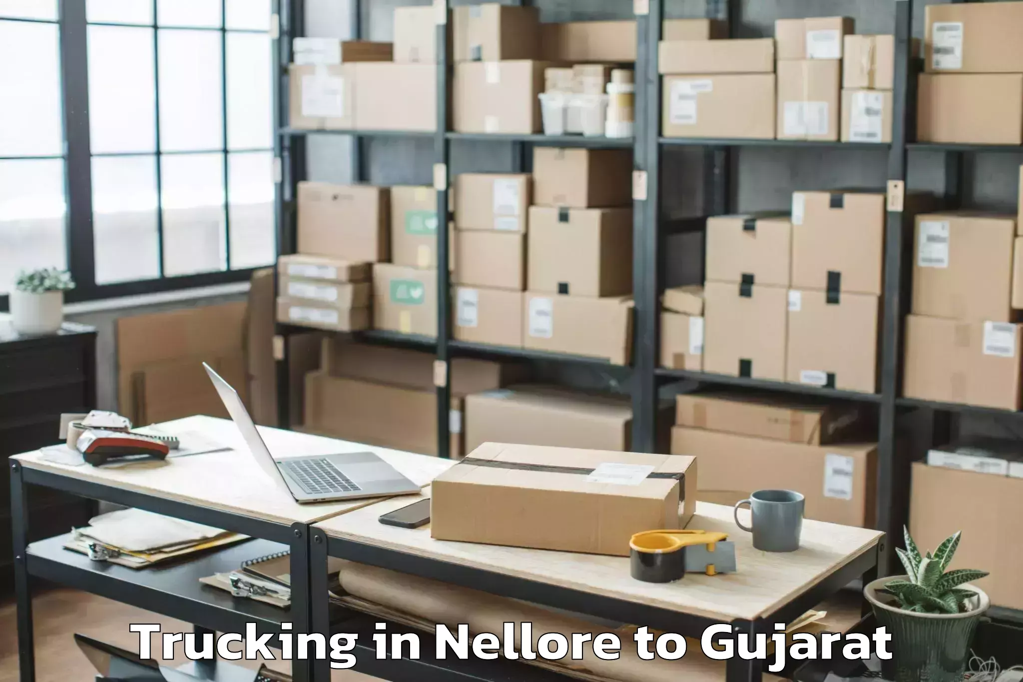 Top Nellore to Plastindia International Unive Trucking Available